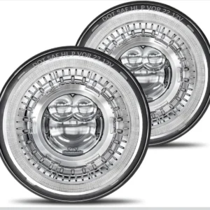 Peterbilt 7 Inch Round Chrome Headlights - Image 3