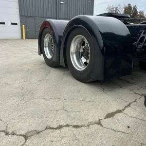 Black Fiberglass Full Fenders for Semi Truck (Dual Axle) – With Brackets - Image 5
