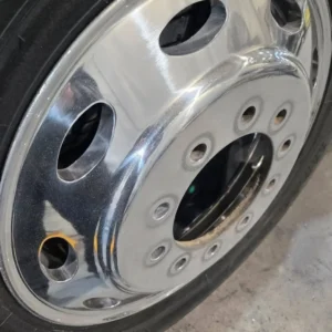 16 ply tires mounted on old style Peterbilt oval rims 11R24.5 - Image 1