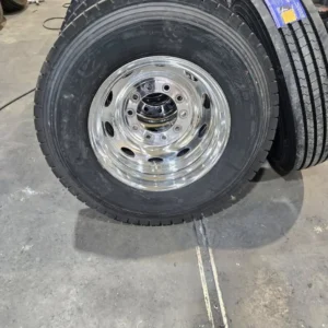 16 ply tires mounted on old style Peterbilt oval rims 11R24.5 - Image 3