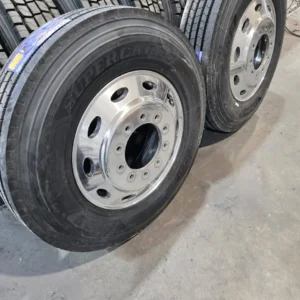 16 ply tires mounted on old style Peterbilt oval rims 11R24.5 - Image 2