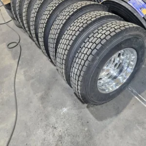 16 ply tires mounted on old style Peterbilt oval rims 11R24.5 - Image 5