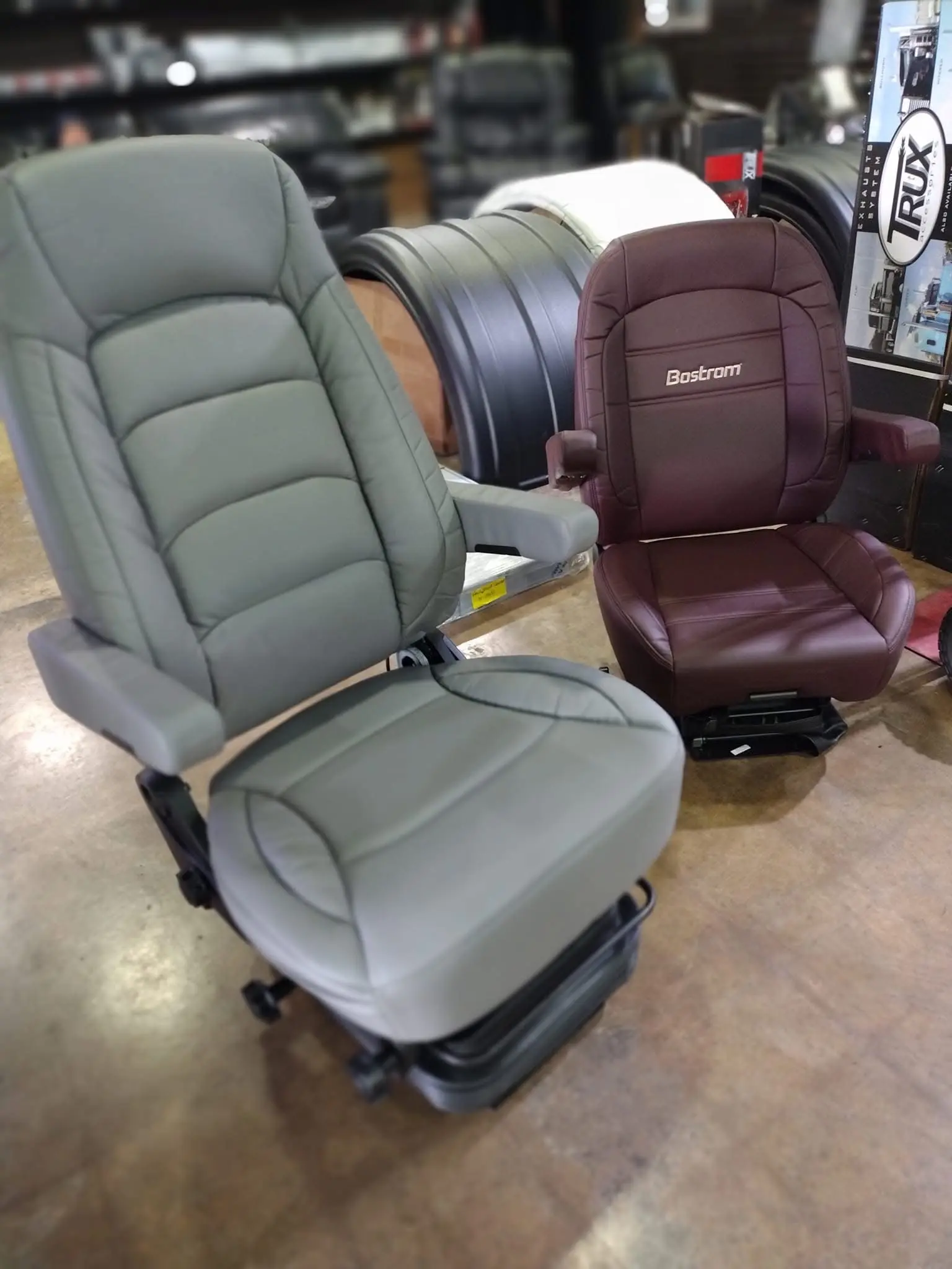 Bostrom Grey High Back & Maroon Mid Back Seats - Image 3