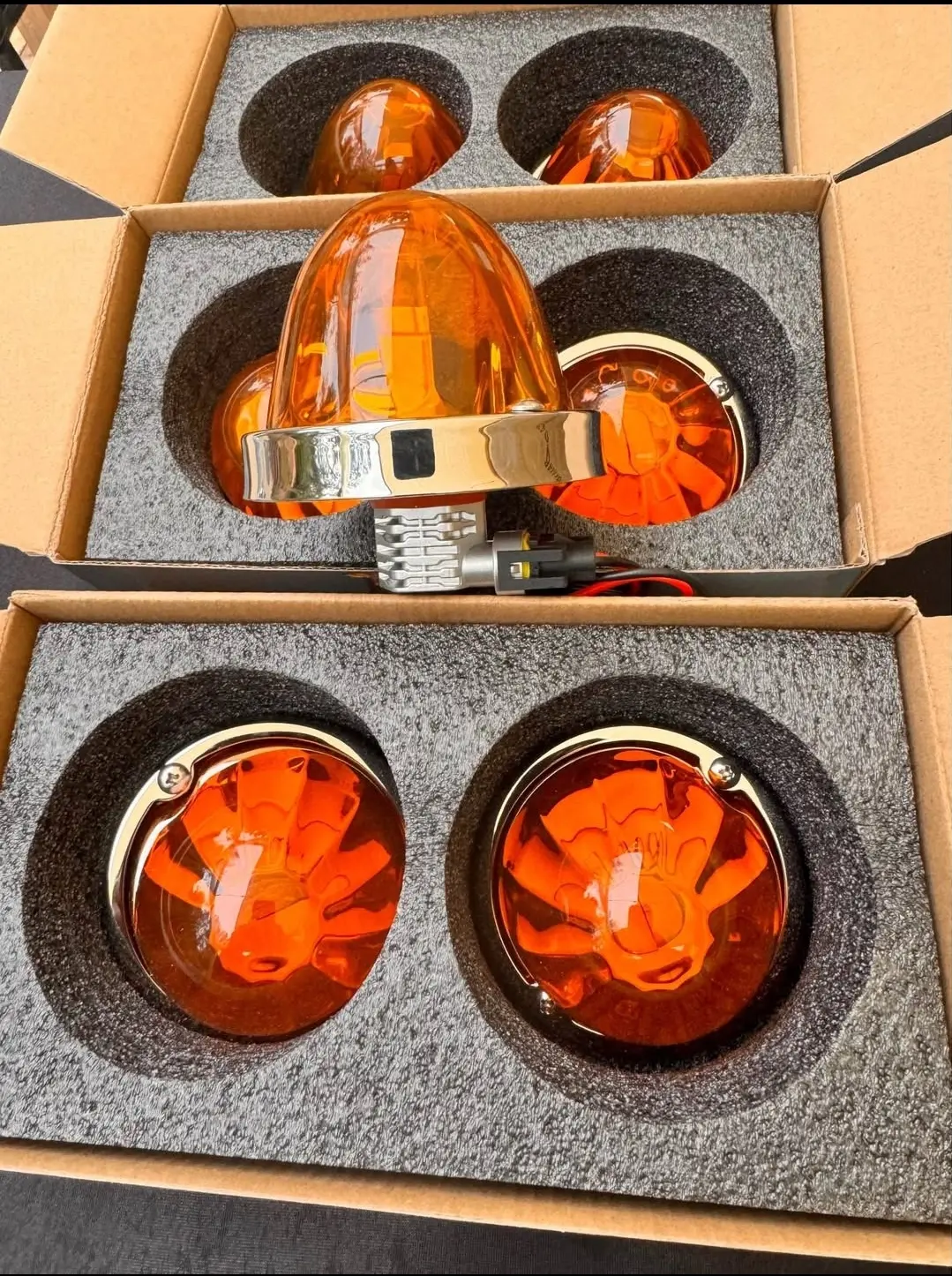 Super brite glass watermelon H11 amber