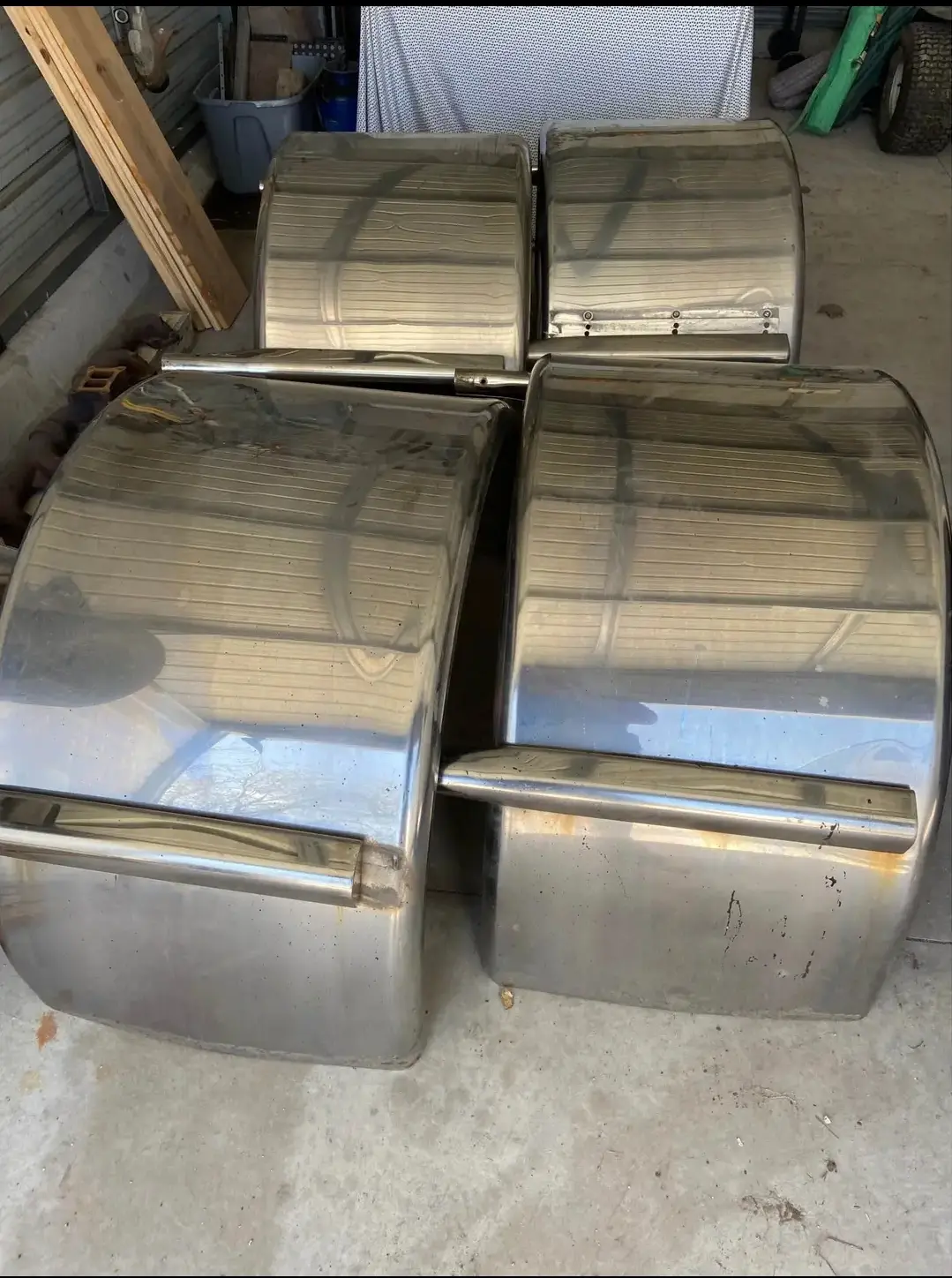 Single Hump Stainless Semi Fenders - Image 2