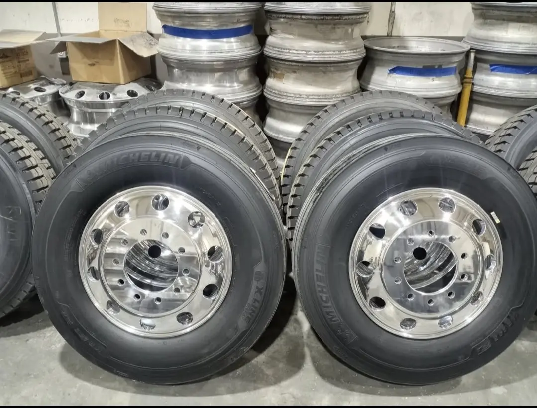 Wheels and Tires 11R24.5 for Peterbilt Kenworth Mack Volvo Freightliner International - Image 2
