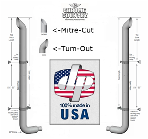 7" Exhaust Stack Kit for Peterbilt Model 359 & 379